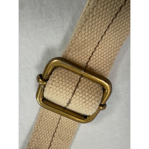 Fossil Long Live Vintage Khaki Canvas & Leather Crossbody Messenger‎ Bag Khaki - Picture 8 of 16